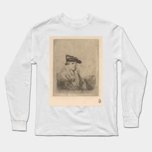 Young Man, Seated, in a Velvet Beret, after Rembrandt Long Sleeve T-Shirt